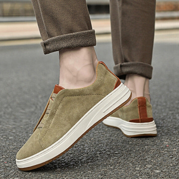 Men’s Slip-On Sneakers | Elastic Panel Low-Top Casual Shoes