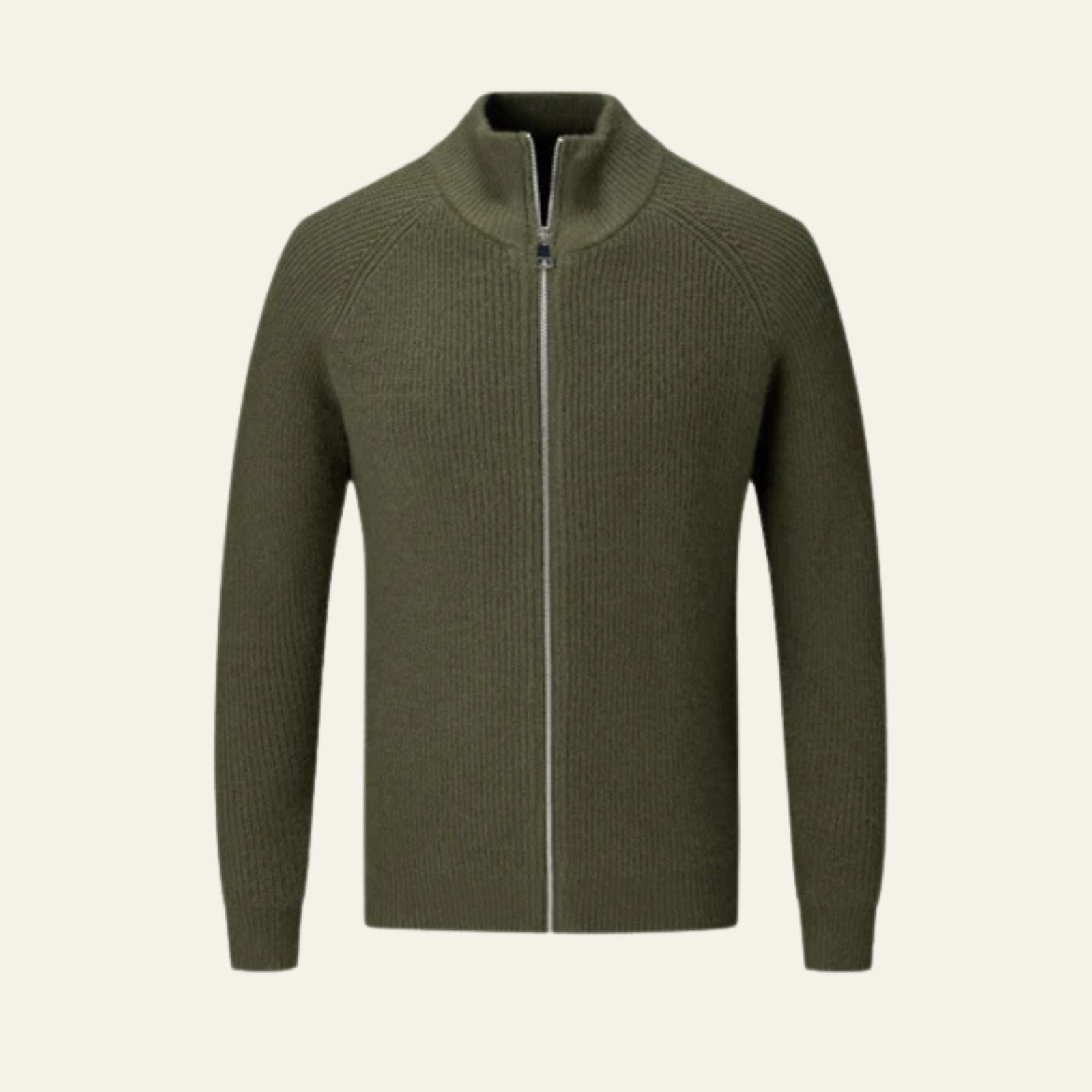 Men’s Wool Zipper Vest | Knit Fabric