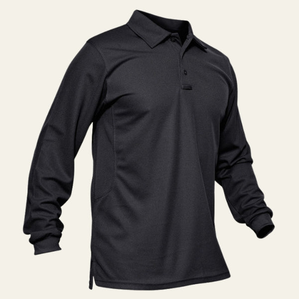 Men’s Long-Sleeve Polo | Quick-Dry Knit