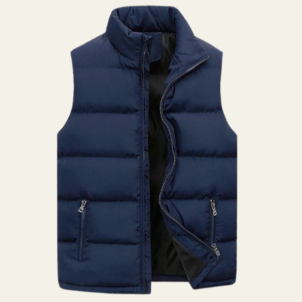 Men’s Quilted Zip Puffer Vest – Relaxed Fit