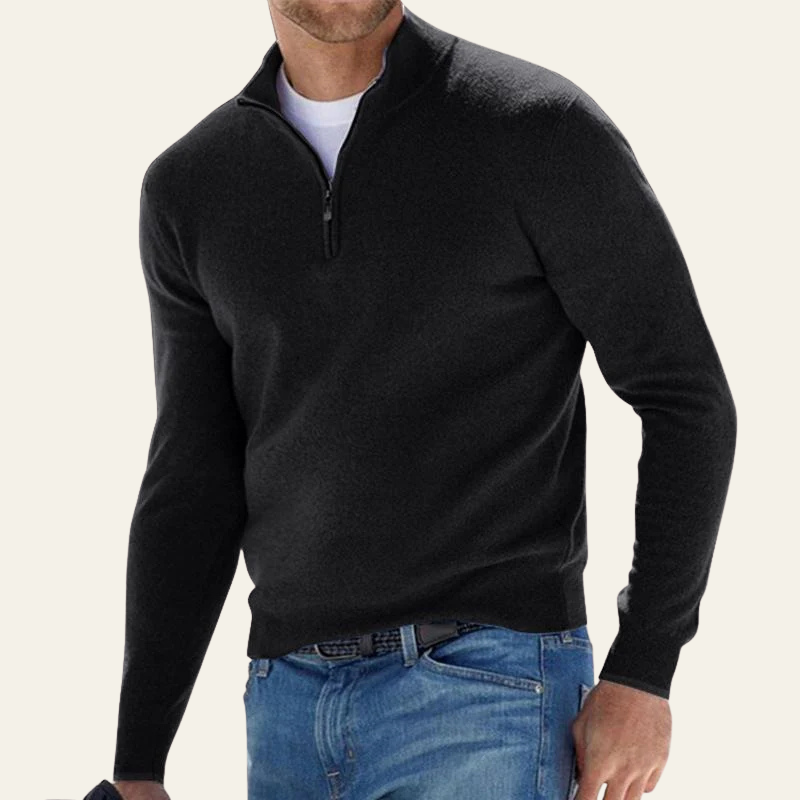 Men’s Quarter Zip Sweater | Long Sleeve, Layering
