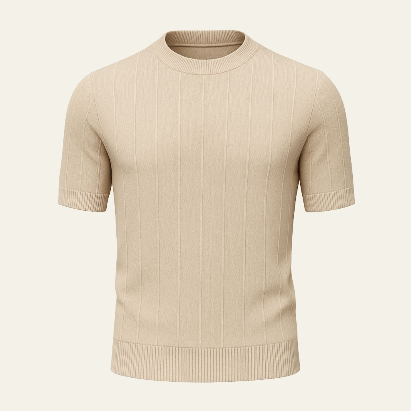 Men’s Short-Sleeve Ribbed Knit T-Shirt