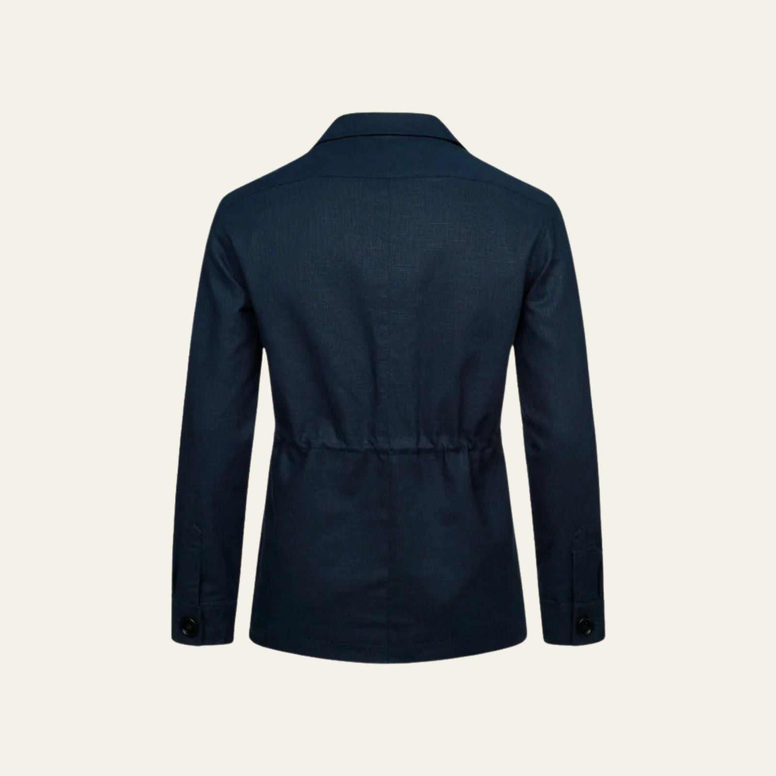 Men’s Polyester Linen Field Coat – Structured Fit