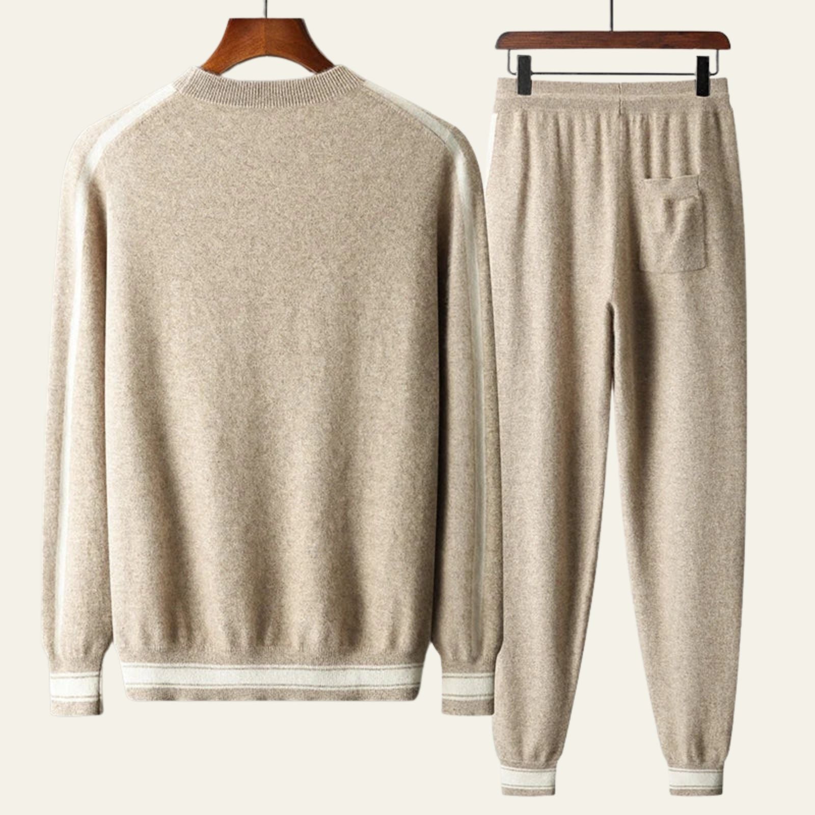 Men’s Wool Blend Lounge Set – Top & Trousers