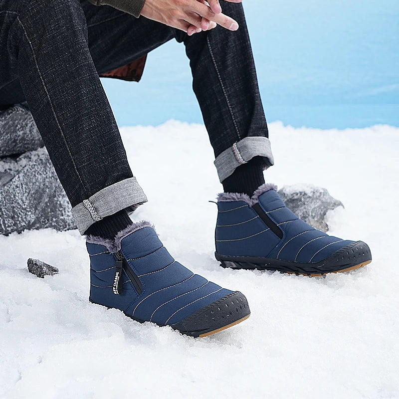 Quilted Winter Boots | Faux-Fur Lined Slip-On Synthetic Shoes