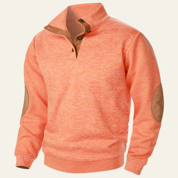 Men’s Quarter-Zip Sweater | Knit with Suede Trim