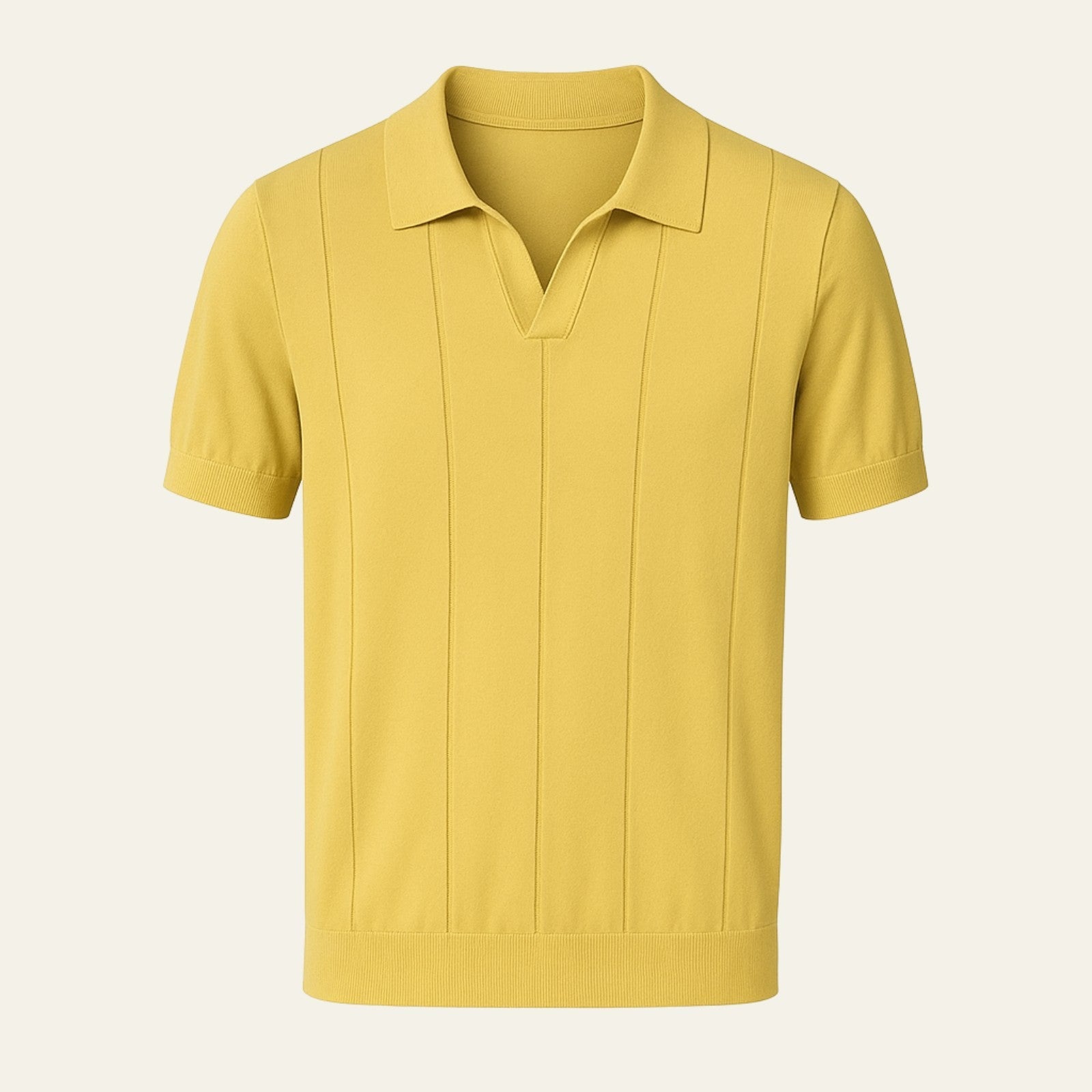 Men’s Ribbed Cotton Polo | Short Sleeve