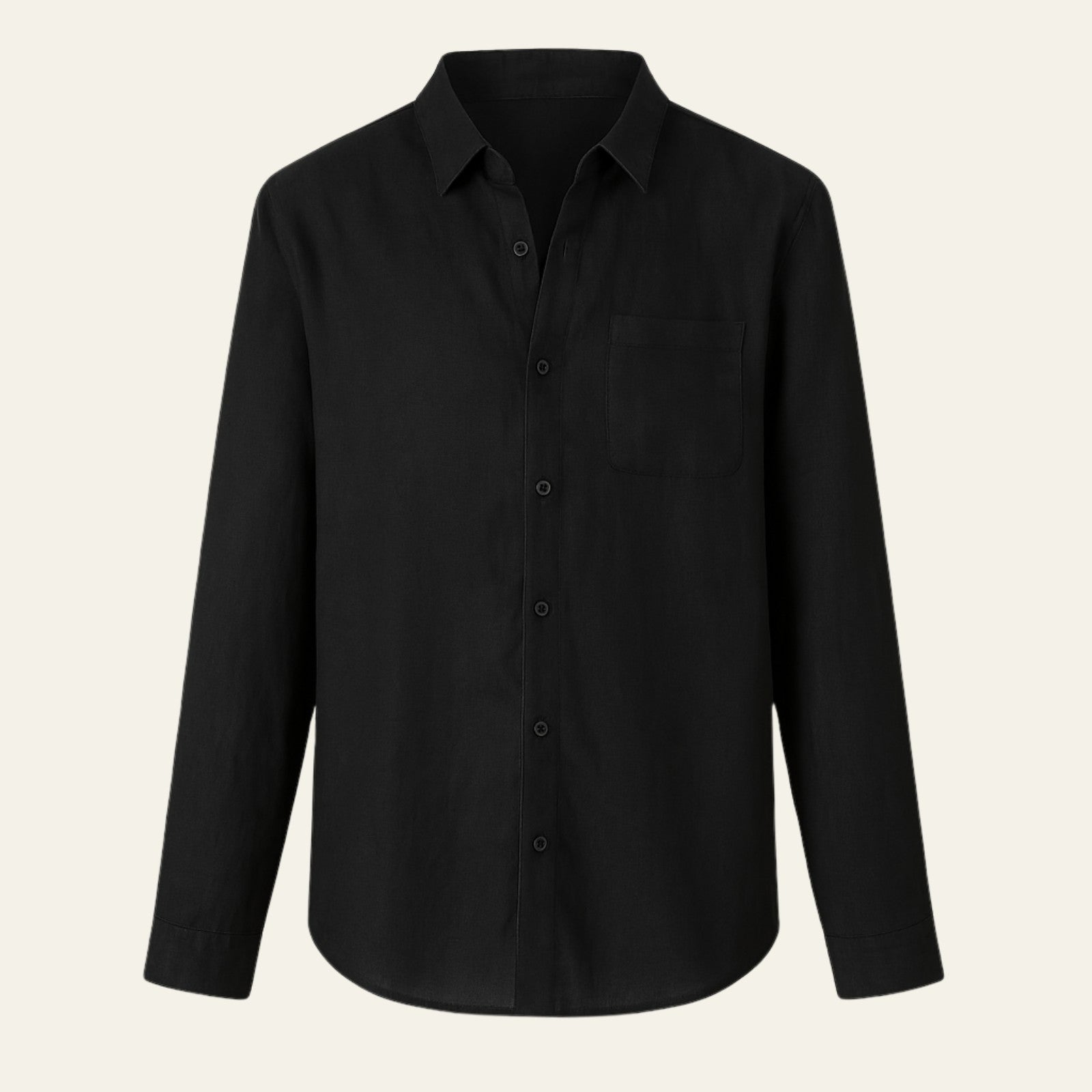 Men’s Linen Blend Shirt | Long Sleeve