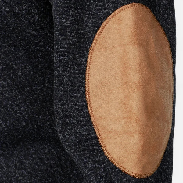 Men’s Quarter-Zip Sweater | Knit with Suede Trim