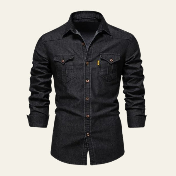 Men’s Denim Shirt | Long Sleeve Classic Fit