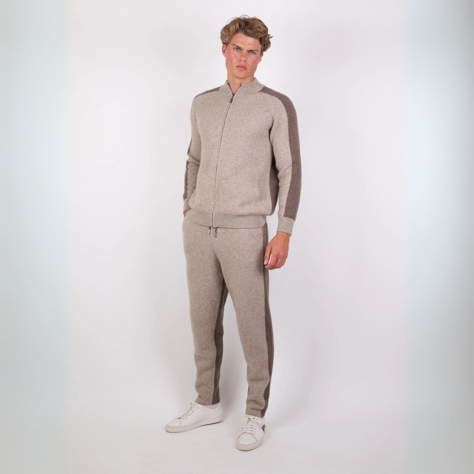 Men’s Wool Blend Jogger Set – Top & Trousers