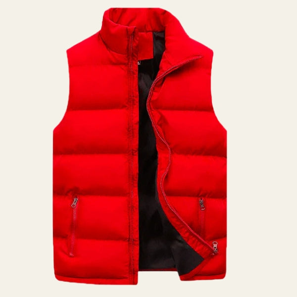 Men’s Quilted Zip Puffer Vest – Relaxed Fit