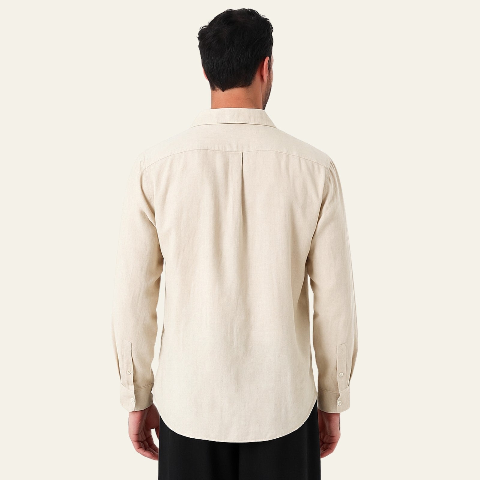 Men’s Linen Blend Shirt | Long Sleeve