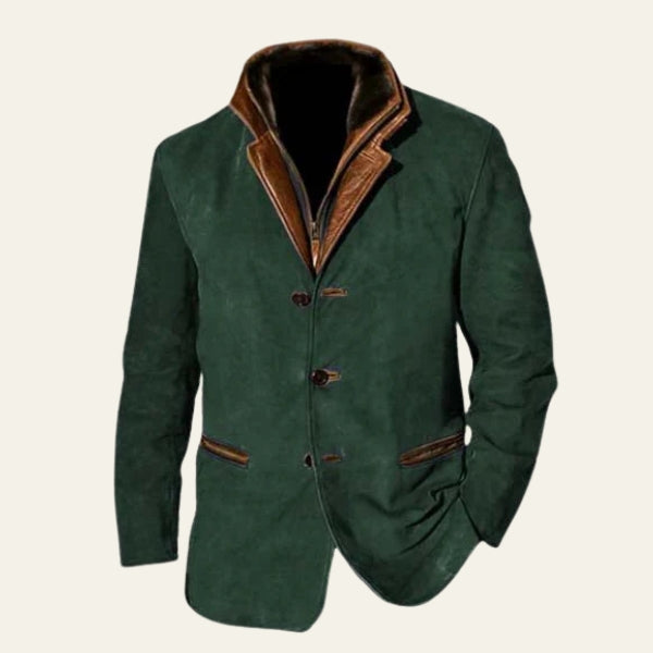 Men’s Vegan Suede Blazer – Standard Fit