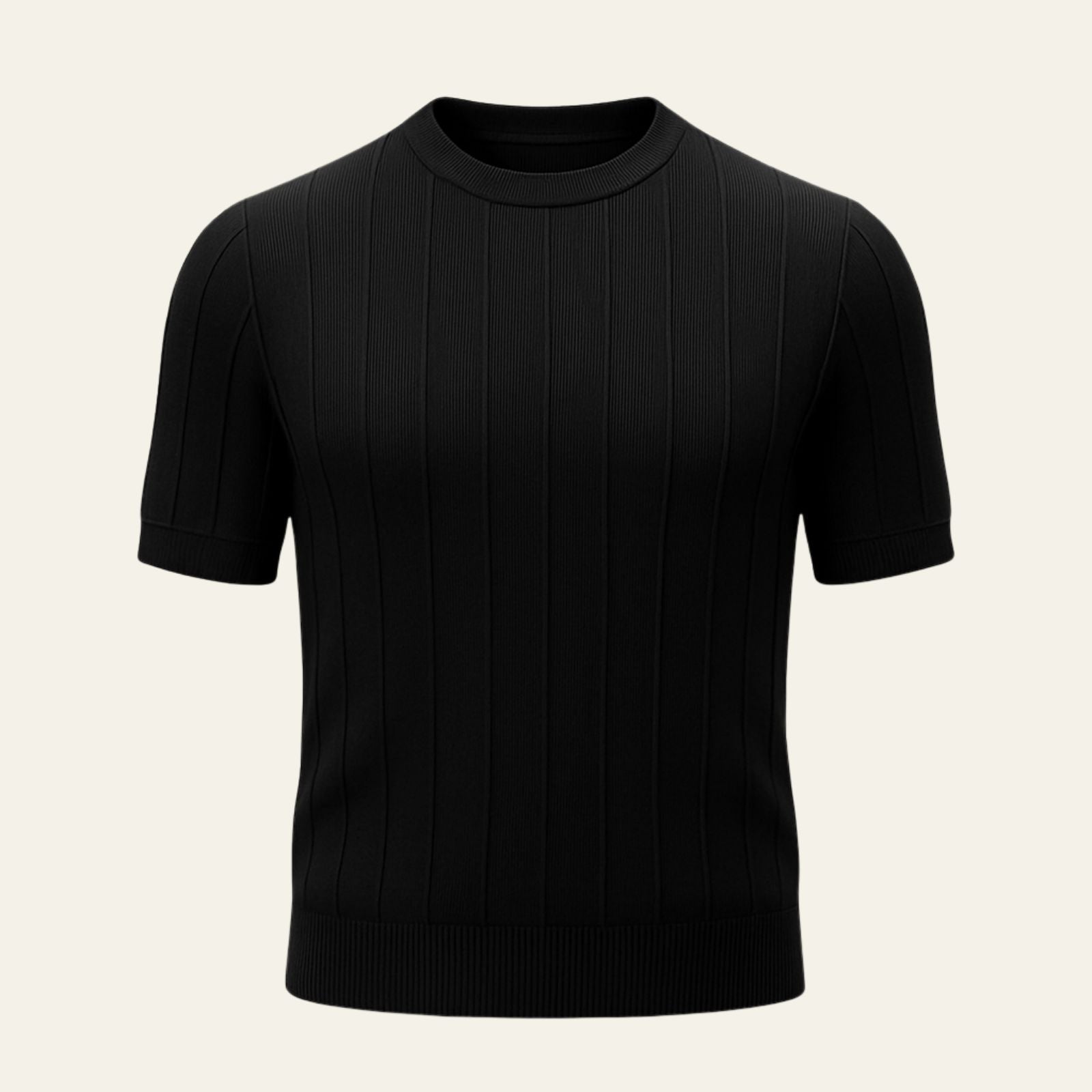 Men’s Short-Sleeve Ribbed Knit T-Shirt