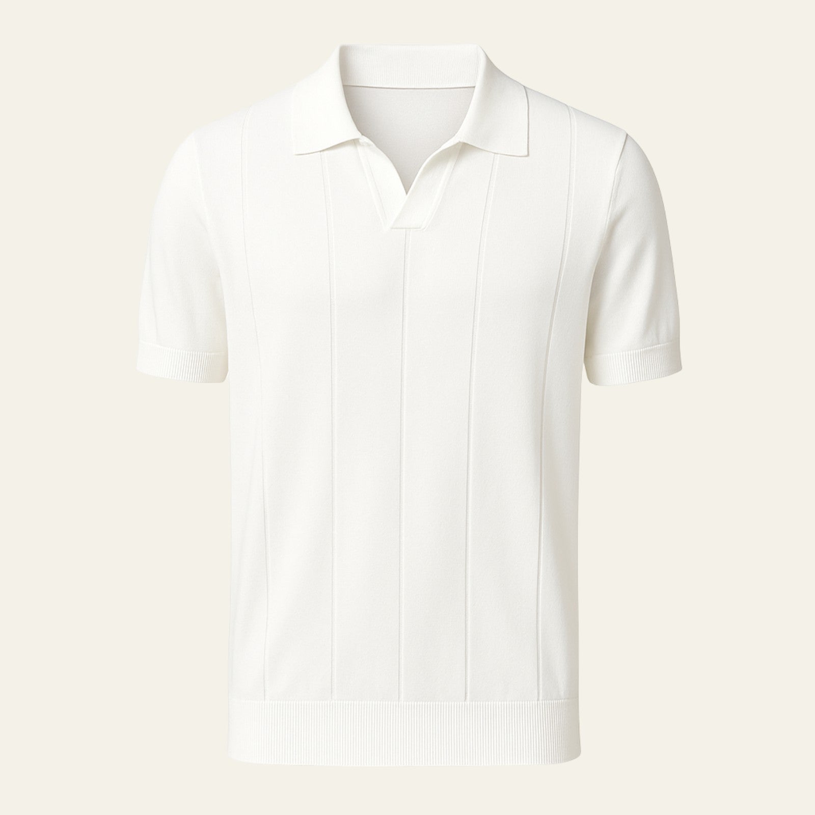 Men’s Ribbed Cotton Polo | Short Sleeve