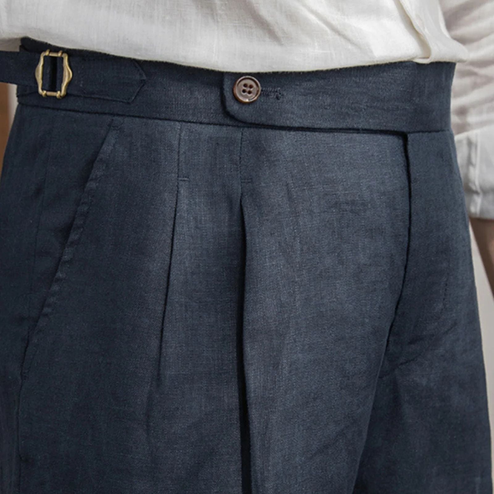 Men’s Linen-Blend Shorts | Straight-Leg Summer Pants