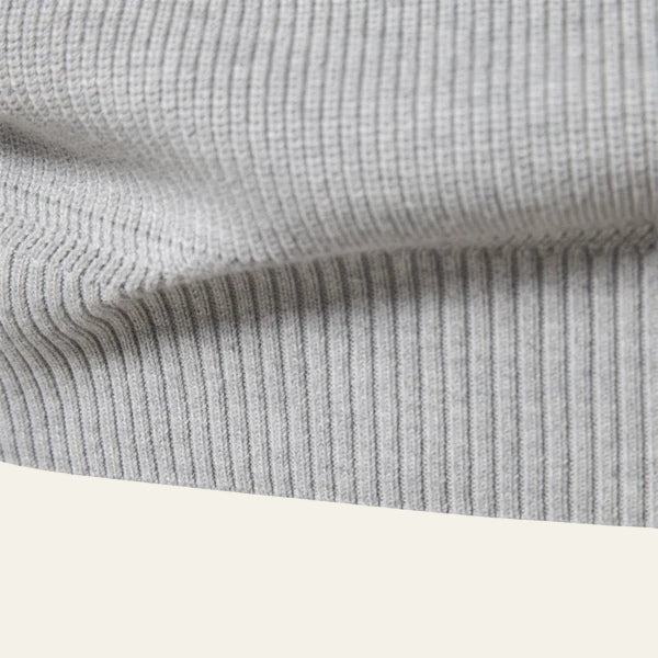 Men’s Zip-Neck Knit Pullover | Long Sleeve, Ribbed Cuffs