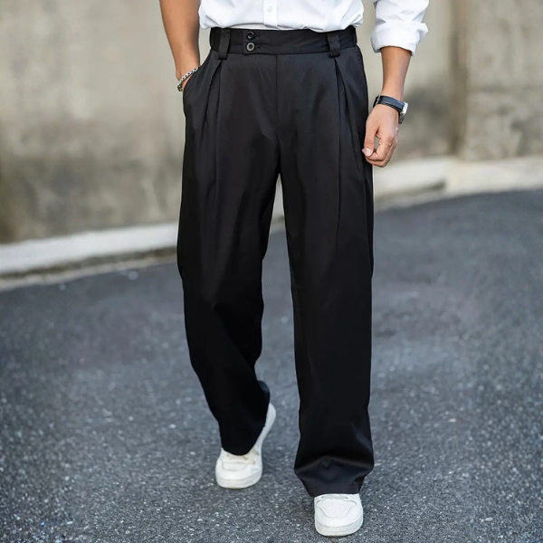 Men’s Pleated Trousers | Relaxed Fit Tailored Pants