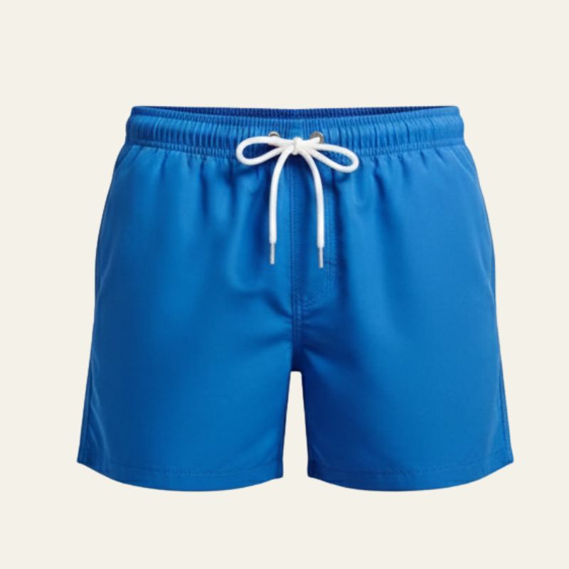 Men’s Drawstring Swim Shorts | Mid-Length Elastic Waist Swimwear