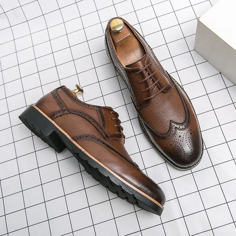Men’s Leather Brogues | Classic Wingtip Dress Shoes