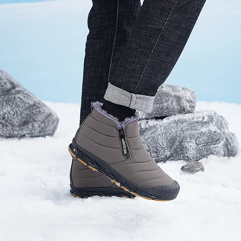 Quilted Winter Boots | Faux-Fur Lined Slip-On Synthetic Shoes