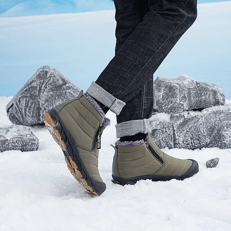 Quilted Winter Boots | Faux-Fur Lined Slip-On Synthetic Shoes