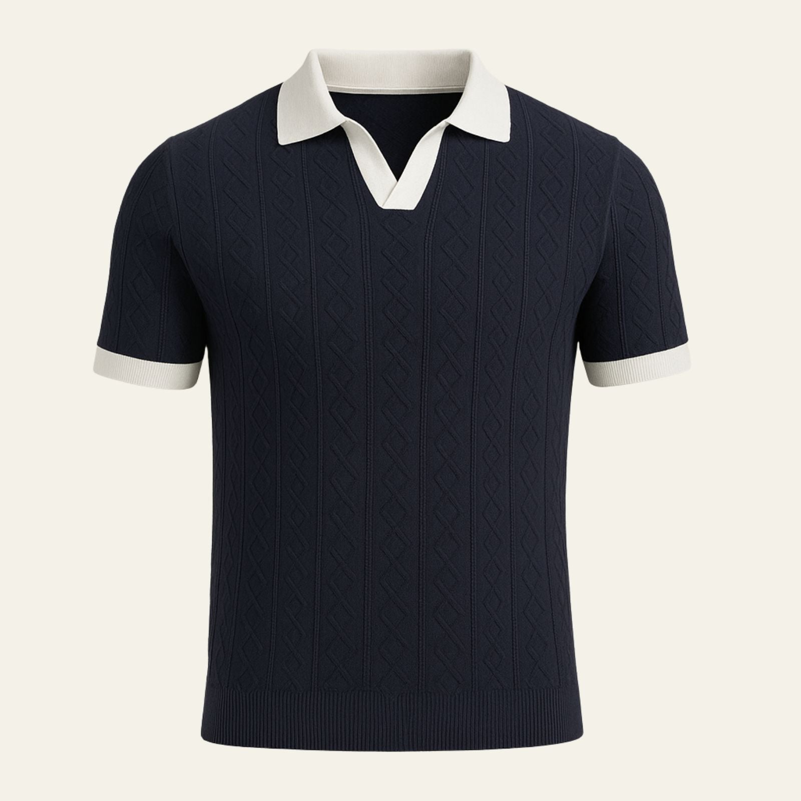 Men’s Knitted Lyocell Polo | Short Sleeve